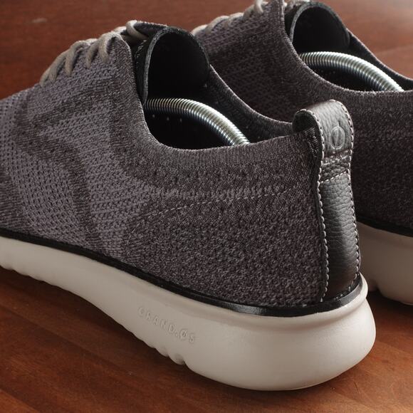 Cole Haan Oxford Men SZ 12M Gray ZeroGrand Stitchlite Wingtip Comfort Dress Shoe - Picture 7 of 14